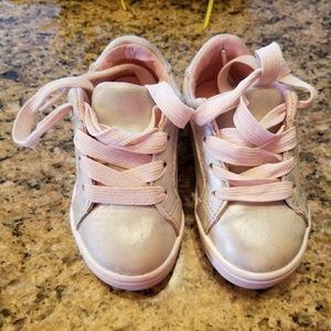 Cat and Jack tie tennis shoes